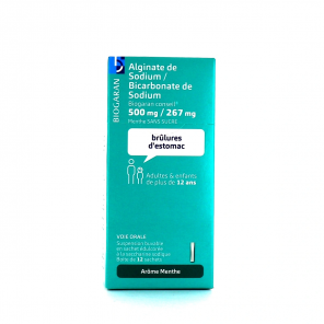 ALGINATE de Sodium/BICARBONATE de Sodium Biogaran Sachet boite de 12