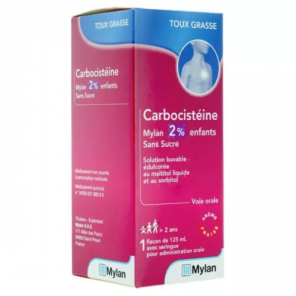 CARBOCISTEINE 2% Enfants Viatris Sirop Sans Sucre 125ML
