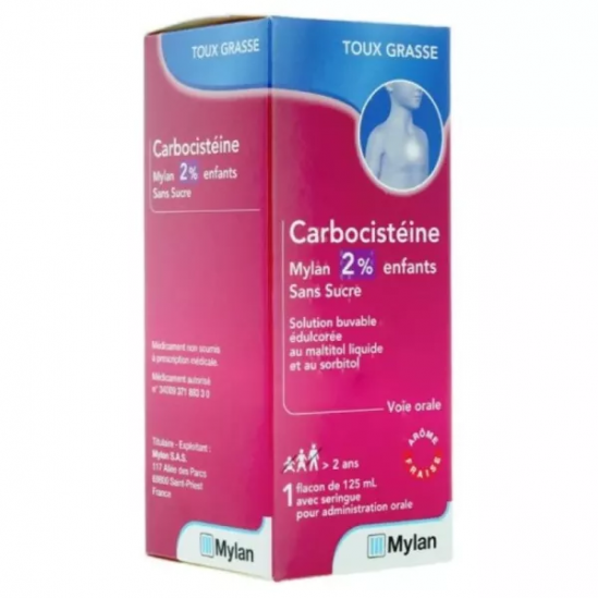 CARBOCISTEINE VIATR 2 SIROP ENF SS 125ML