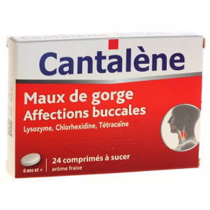 CANTALENE Maux de Gorge, Affections Buccales Comprimés à Sucer boite de 24