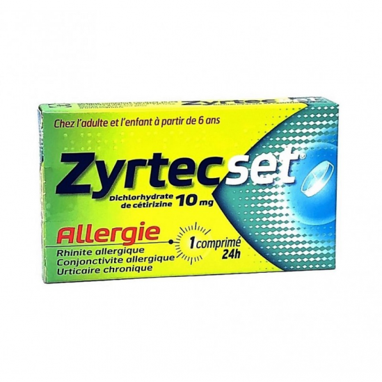 ZYRTECSET 10MG Allergie Comprimés boite de 7