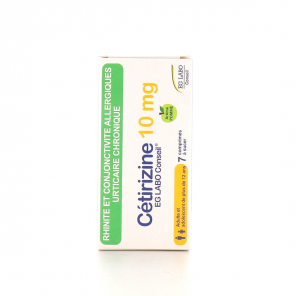 CETIRIZINE EGC 10MG CPR SUC BTE 7