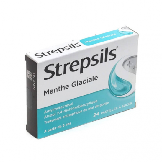 STREPSILS Menthe Glaciale Pastilles à sucer boite de 24