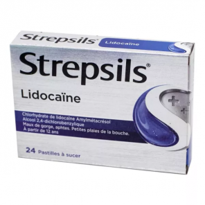 STREPSILS Lidocaine Pastilles boite de 24