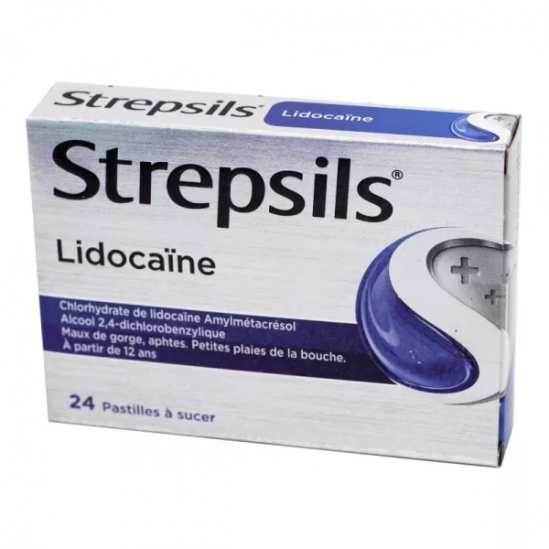 STREPSILS Lidocaine Pastilles boite de 24