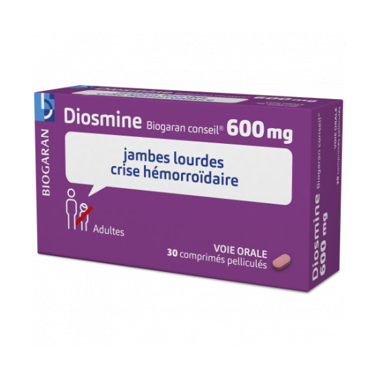 DIOSMINE 600MG Biogaran Comprimés boite de 30