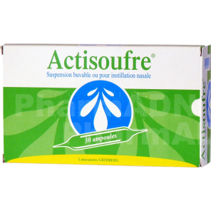 Actisoufre 4mg/50mg 30 ampoules de 10ml