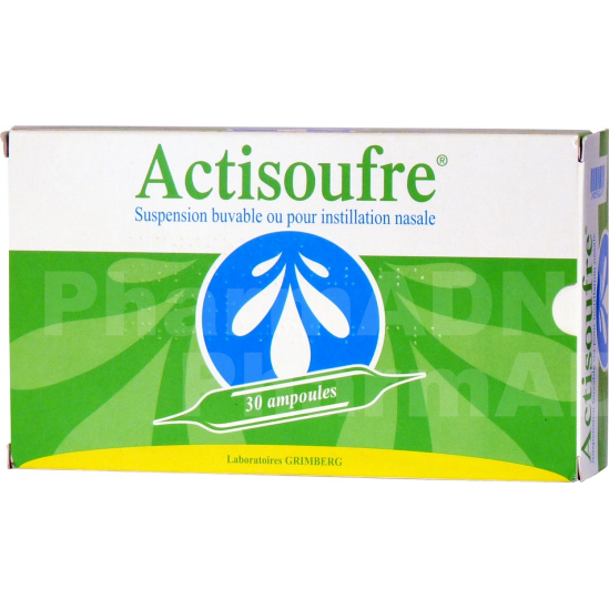 Actisoufre 4mg/50mg 30 ampoules de 10ml
