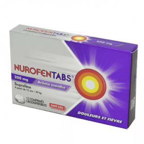 NUROFENTABS 200MG Comprimés Orodispersibles boite de 12
