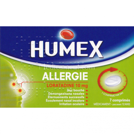 HUMEX Allergie Loratadine 10mg Comprimés boite de 7