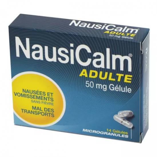 NAUSICALM Nausées, Vomissements Adulte 50MG Gélules boite de 14